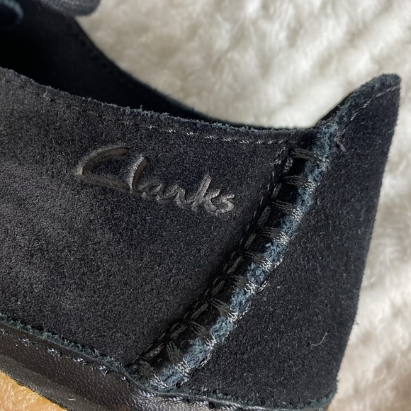 Clarks Collection Black Suede Leather Shoes - Picture 7 of 9